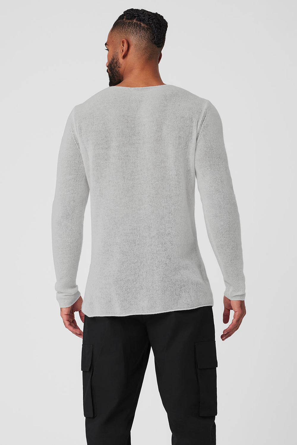 Manga Larga Alo Yoga Cashmere Reform Hombre Gris | Chile  69485-ZJAU