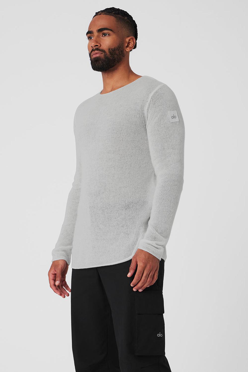 Manga Larga Alo Yoga Cashmere Reform Hombre Gris | Chile  69485-ZJAU