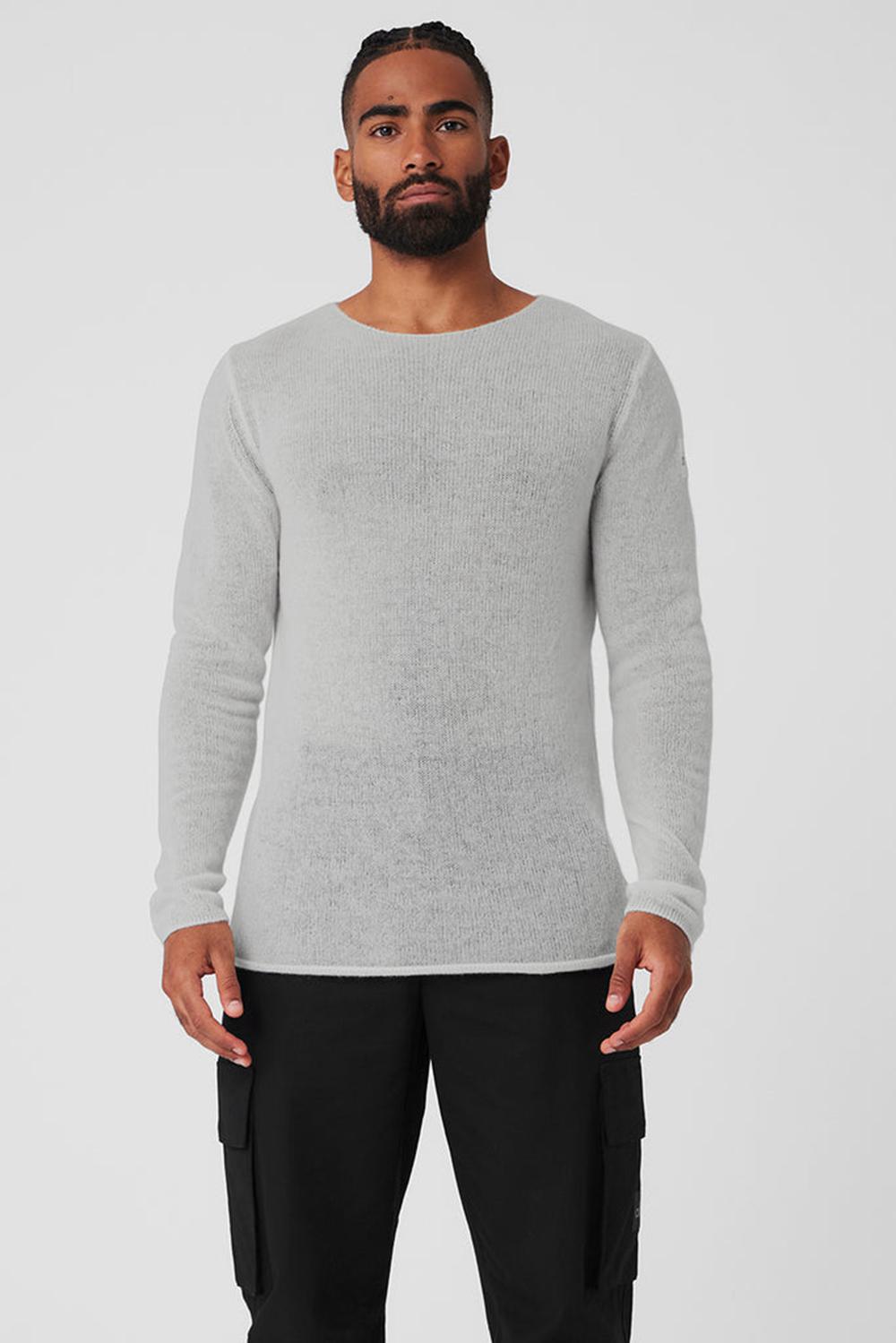 Manga Larga Alo Yoga Cashmere Reform Hombre Gris | Chile  69485-ZJAU