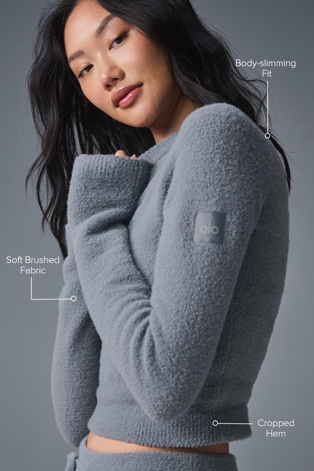 Manga Larga Alo Yoga Snuggle Up Mujer Gris | Chile  41960-DQXA