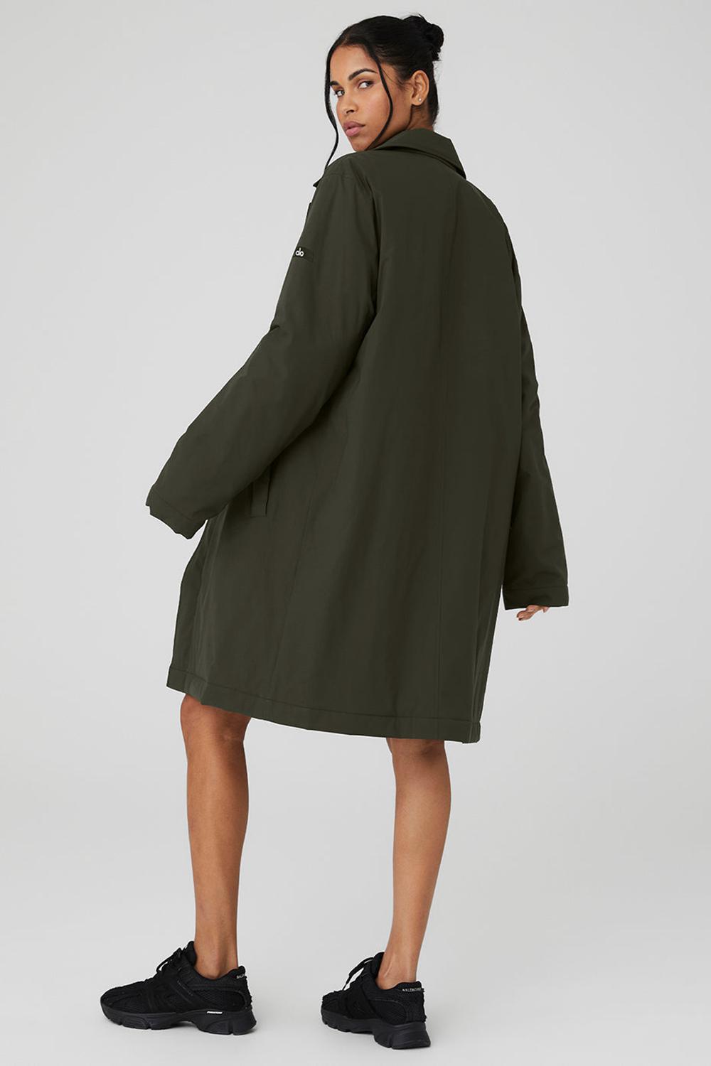 Overcoats Alo Yoga Signature Mujer Verde | Chile  38259-AHSW