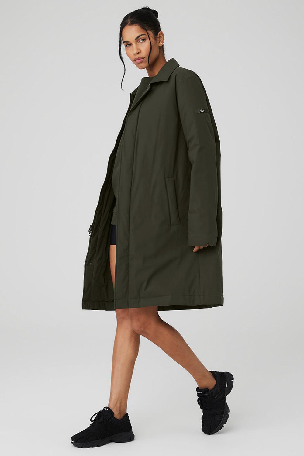 Overcoats Alo Yoga Signature Mujer Verde | Chile  38259-AHSW