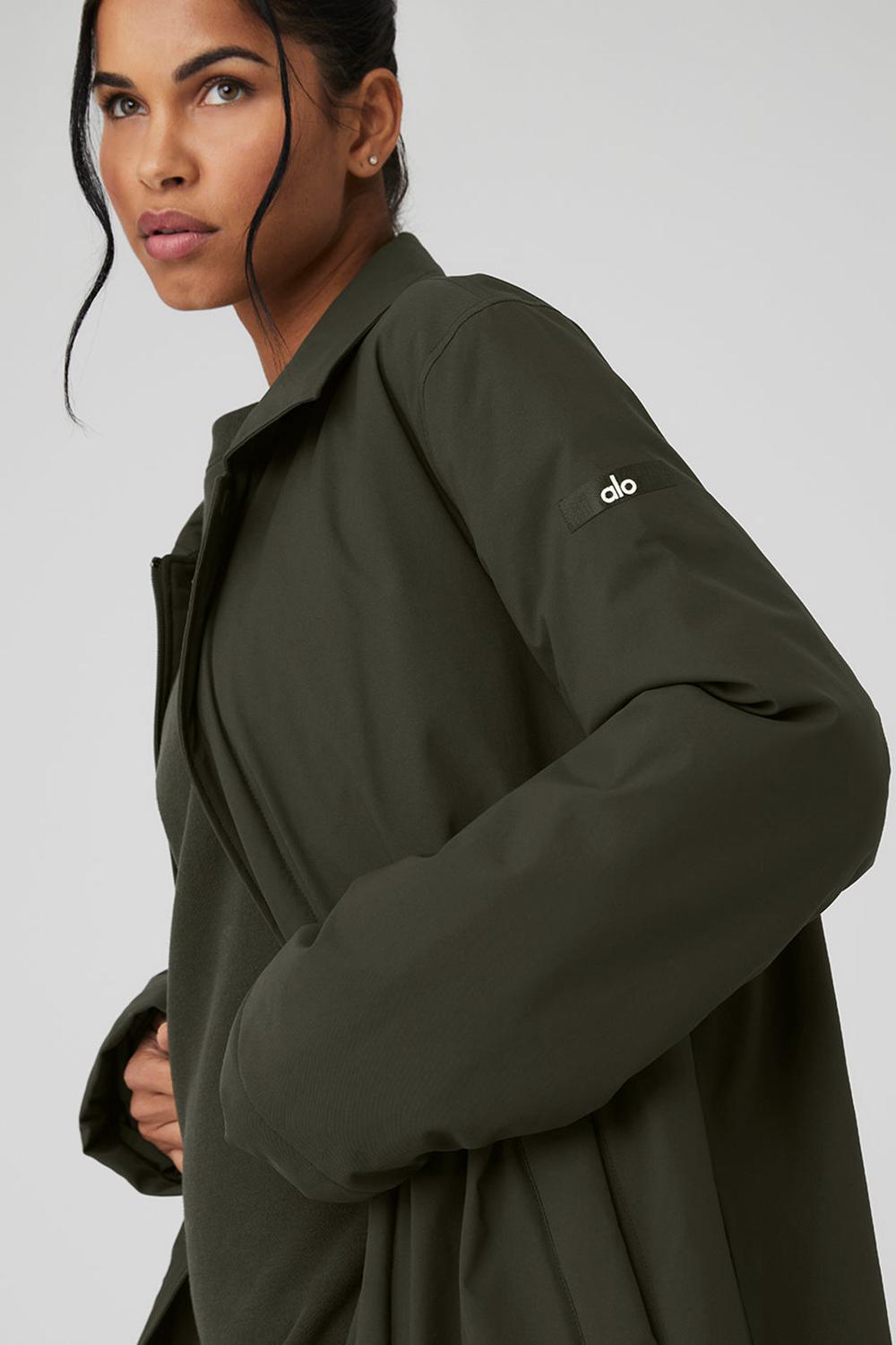 Overcoats Alo Yoga Signature Mujer Verde | Chile  38259-AHSW