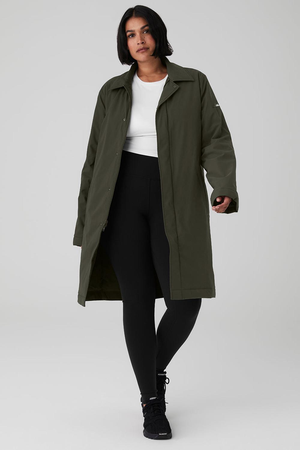 Overcoats Alo Yoga Signature Mujer Verde | Chile  38259-AHSW