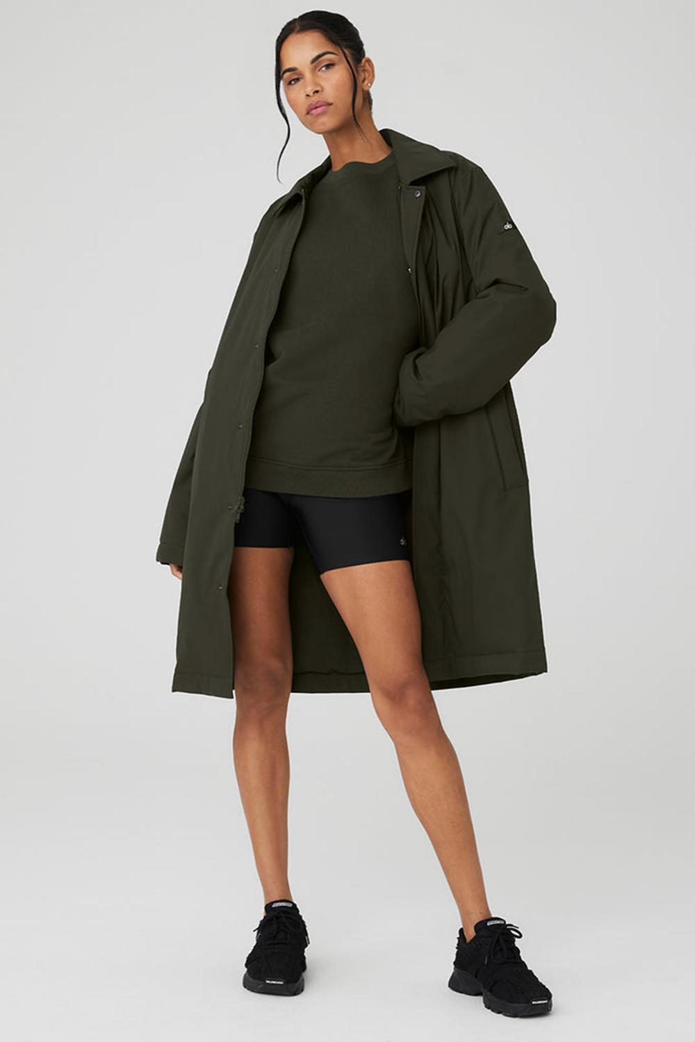Overcoats Alo Yoga Signature Mujer Verde | Chile  38259-AHSW