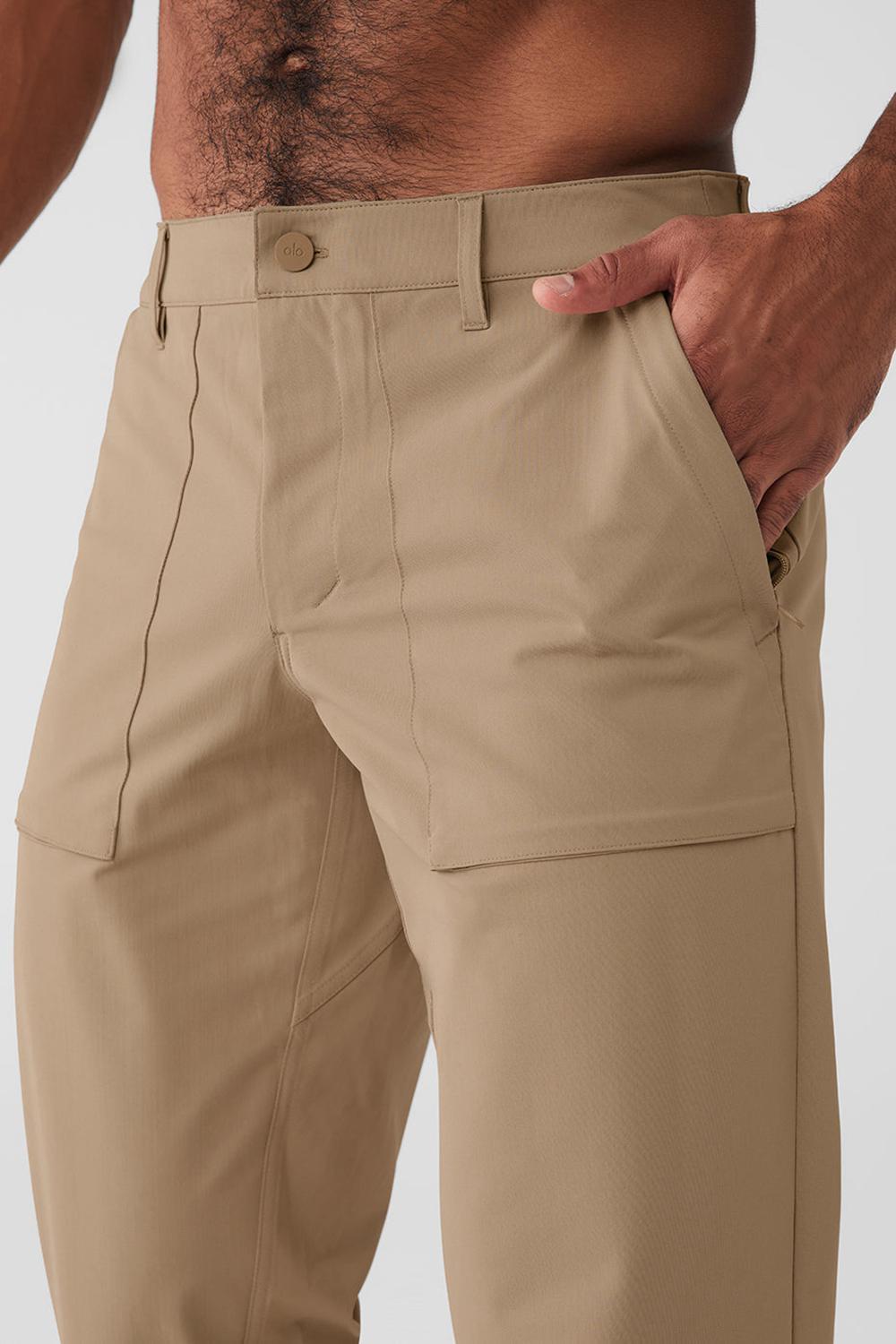 Pantalon Alo Yoga Block Hombre Gravel | Chile  91468-DVQY
