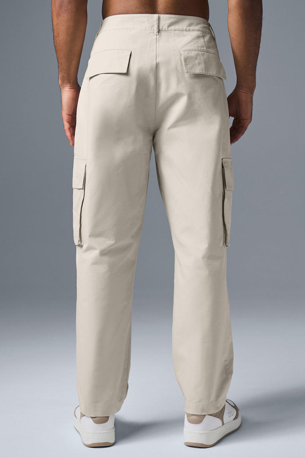 Pantalon Alo Yoga Cargo Ripstop Hombre Bone | Chile  91345-WRSY