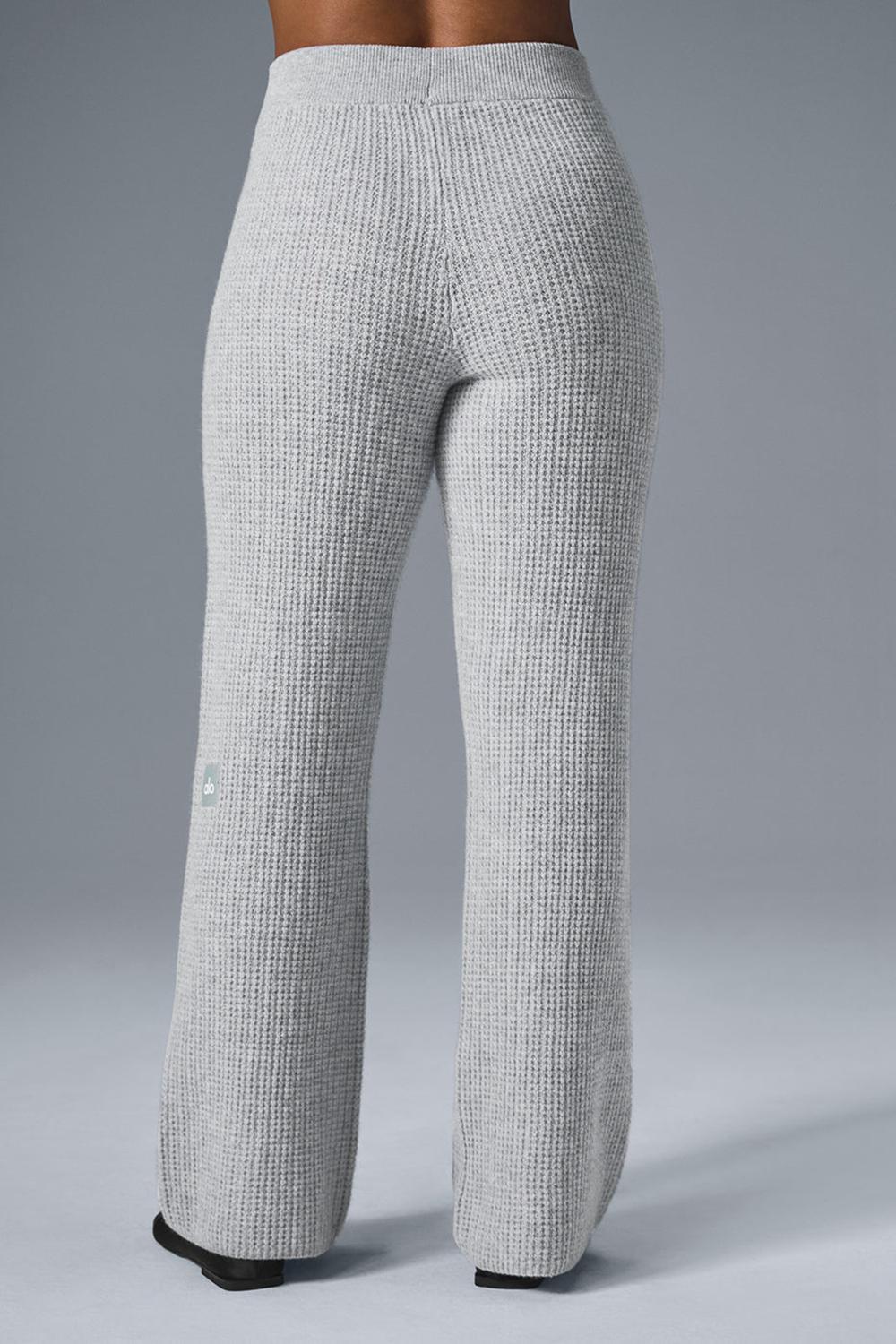 Pantalon Alo Yoga Cashmere High-Waist Plush Waffle Mujer Gris | Chile  45026-DHYR