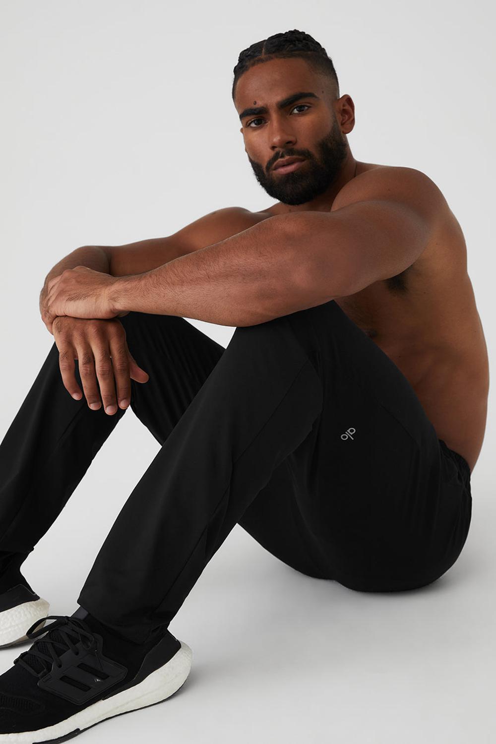 Pantalon Alo Yoga Conquer Pulse Hombre Negras | Chile  30549-RUES