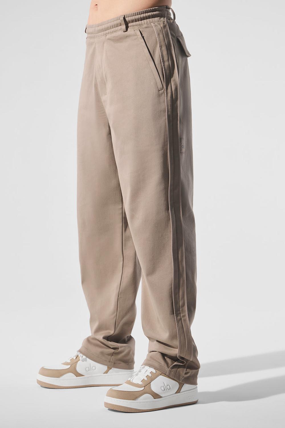 Pantalon Alo Yoga Edition Sueded Straight Leg Hombre Gravel | Chile  83762-DPXV