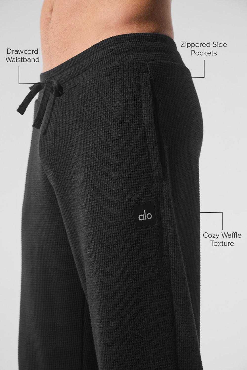 Pantalon Alo Yoga Elevate Waffle Straight Leg Hombre Negras | Chile  53492-OESF