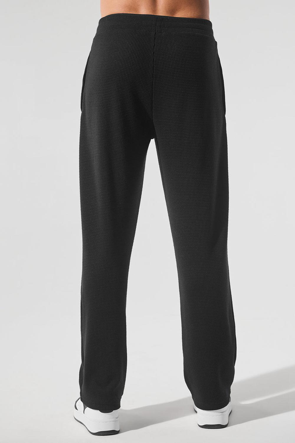 Pantalon Alo Yoga Elevate Waffle Straight Leg Hombre Negras | Chile  53492-OESF