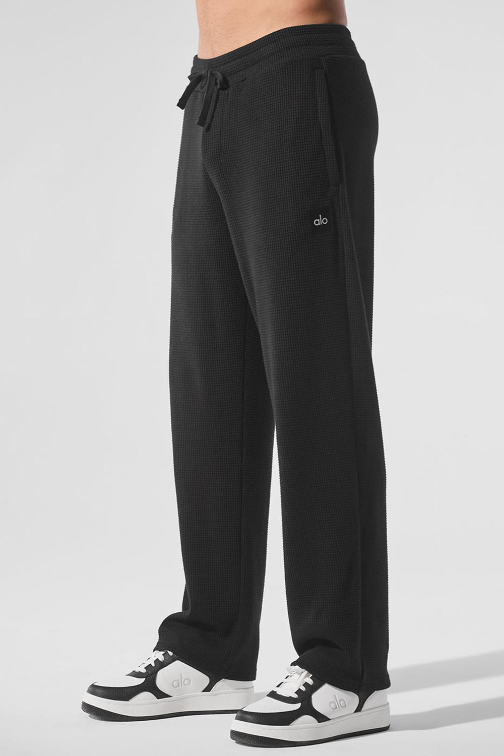 Pantalon Alo Yoga Elevate Waffle Straight Leg Hombre Negras | Chile  53492-OESF