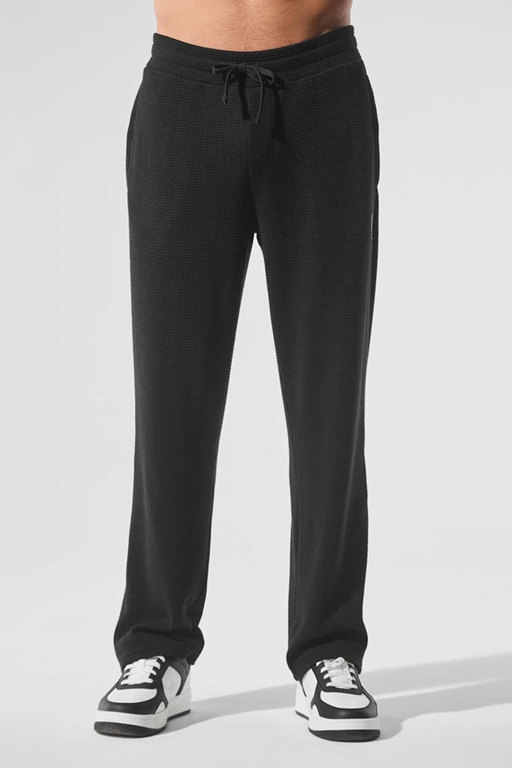 Pantalon Alo Yoga Elevate Waffle Straight Leg Hombre Negras | Chile  53492-OESF