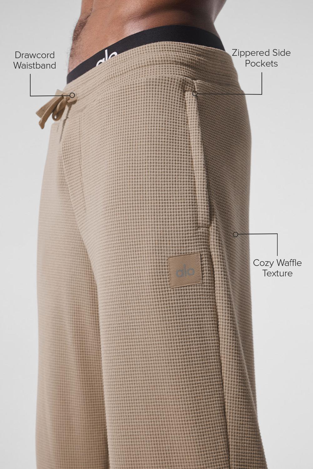 Pantalon Alo Yoga Elevate Waffle Straight Leg Hombre Gravel | Chile  83047-JADU