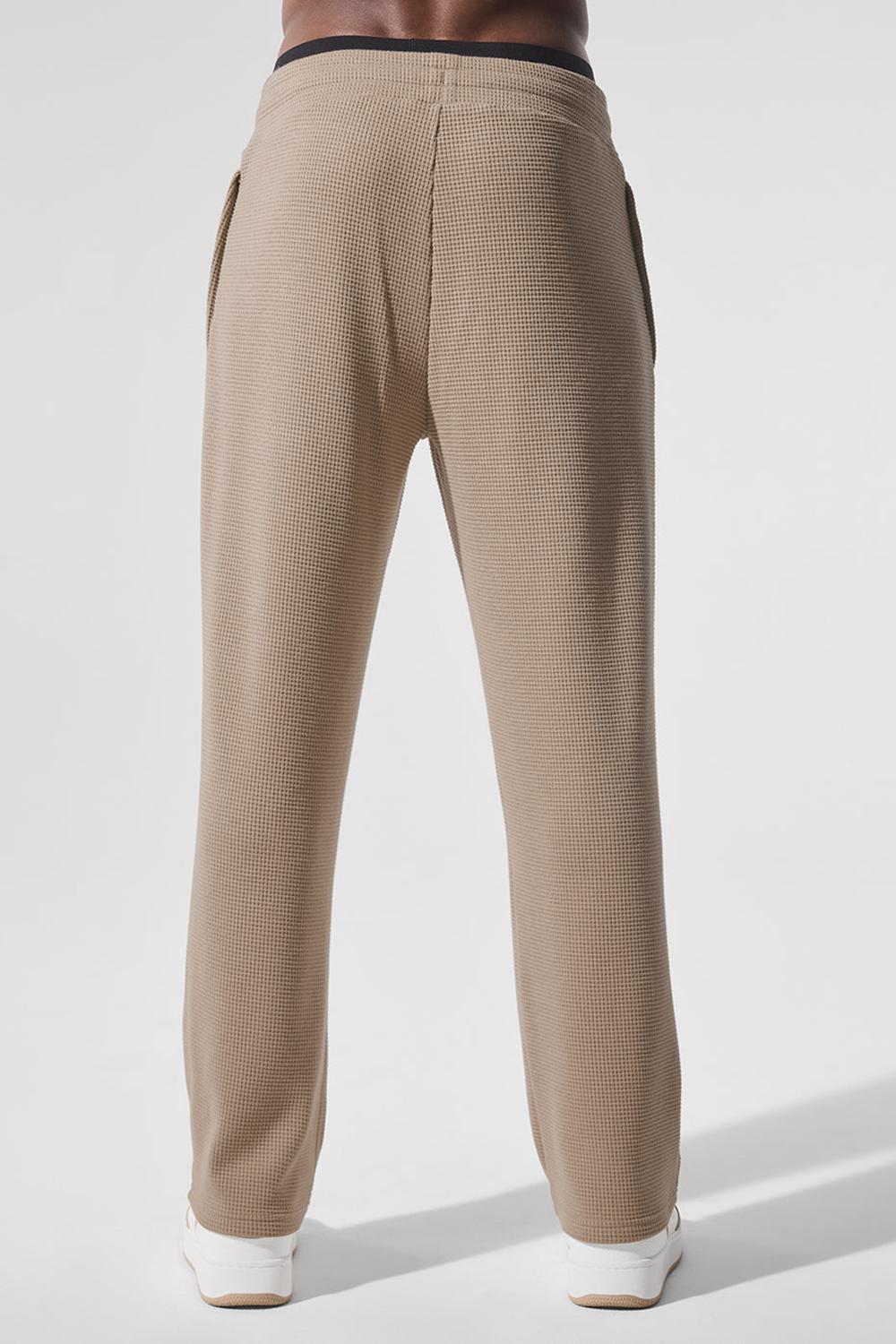Pantalon Alo Yoga Elevate Waffle Straight Leg Hombre Gravel | Chile  83047-JADU