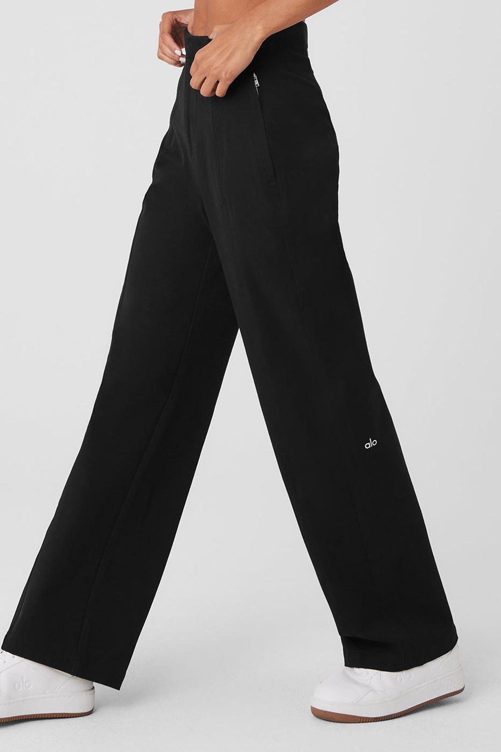 Pantalon Alo Yoga High-Waist On Point Moto Mujer Negras | Chile  29075-ZOLK