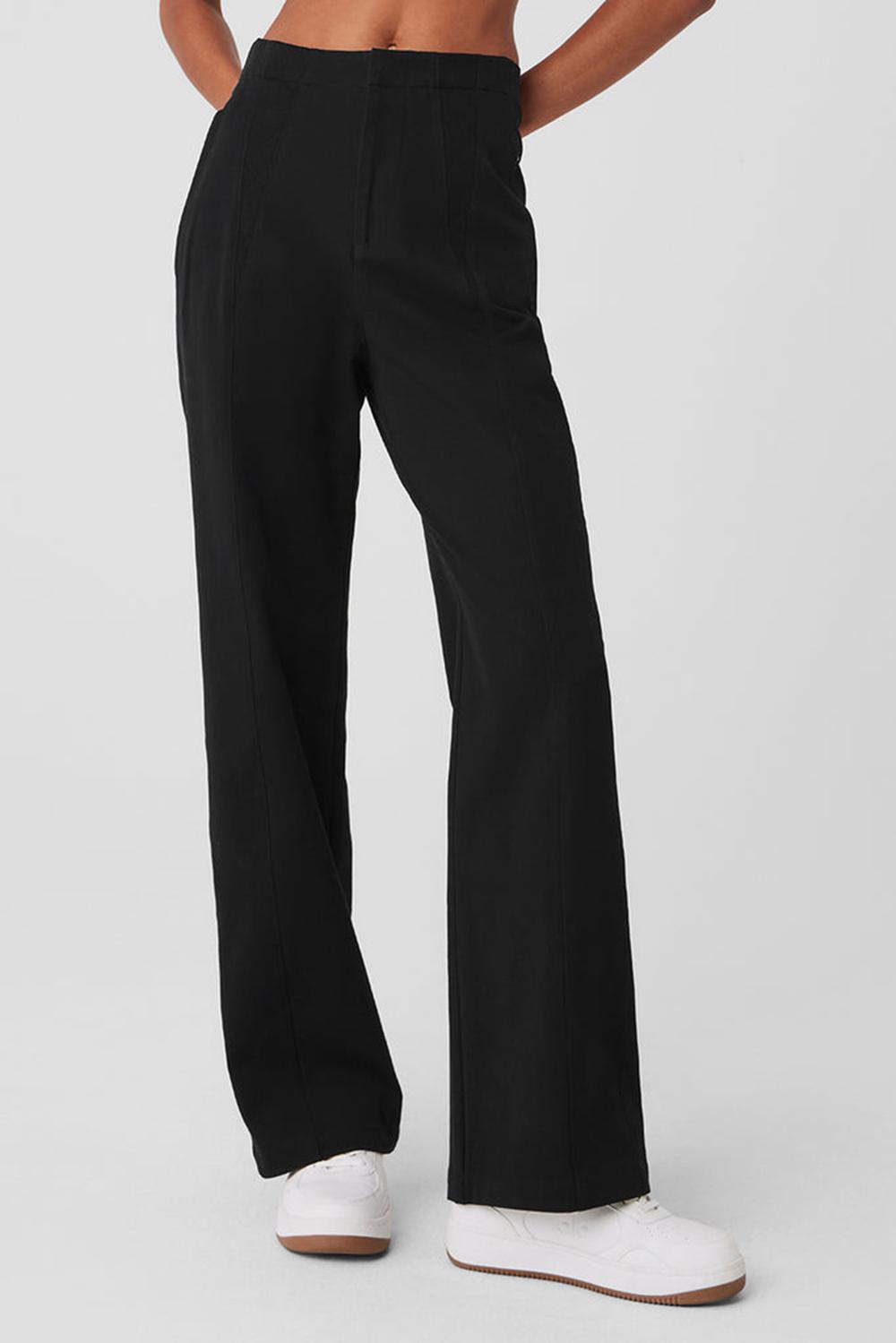 Pantalon Alo Yoga High-Waist On Point Moto Mujer Negras | Chile  29075-ZOLK