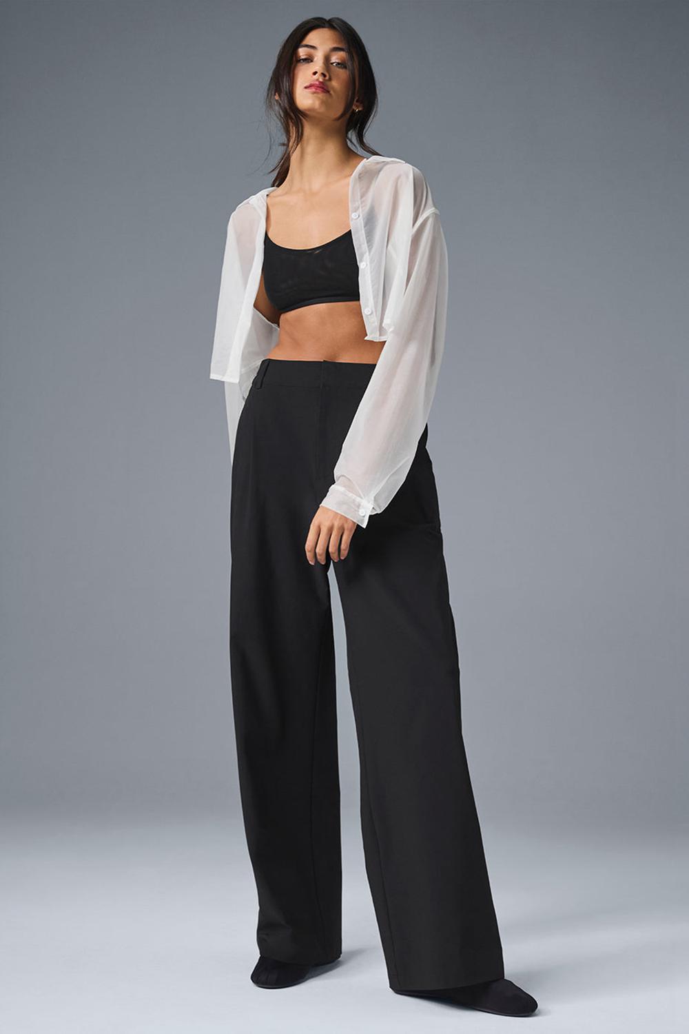 Pantalon Alo Yoga High-Waist Pursuit (Regular) Mujer Negras | Chile  29150-POGY