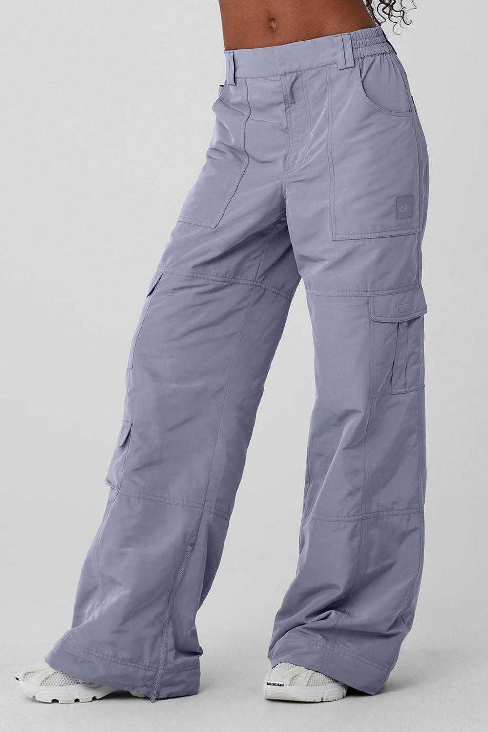 Pantalon Alo Yoga High-Waist Ski-Moto Mujer Fog | Chile  47308-ZYIT