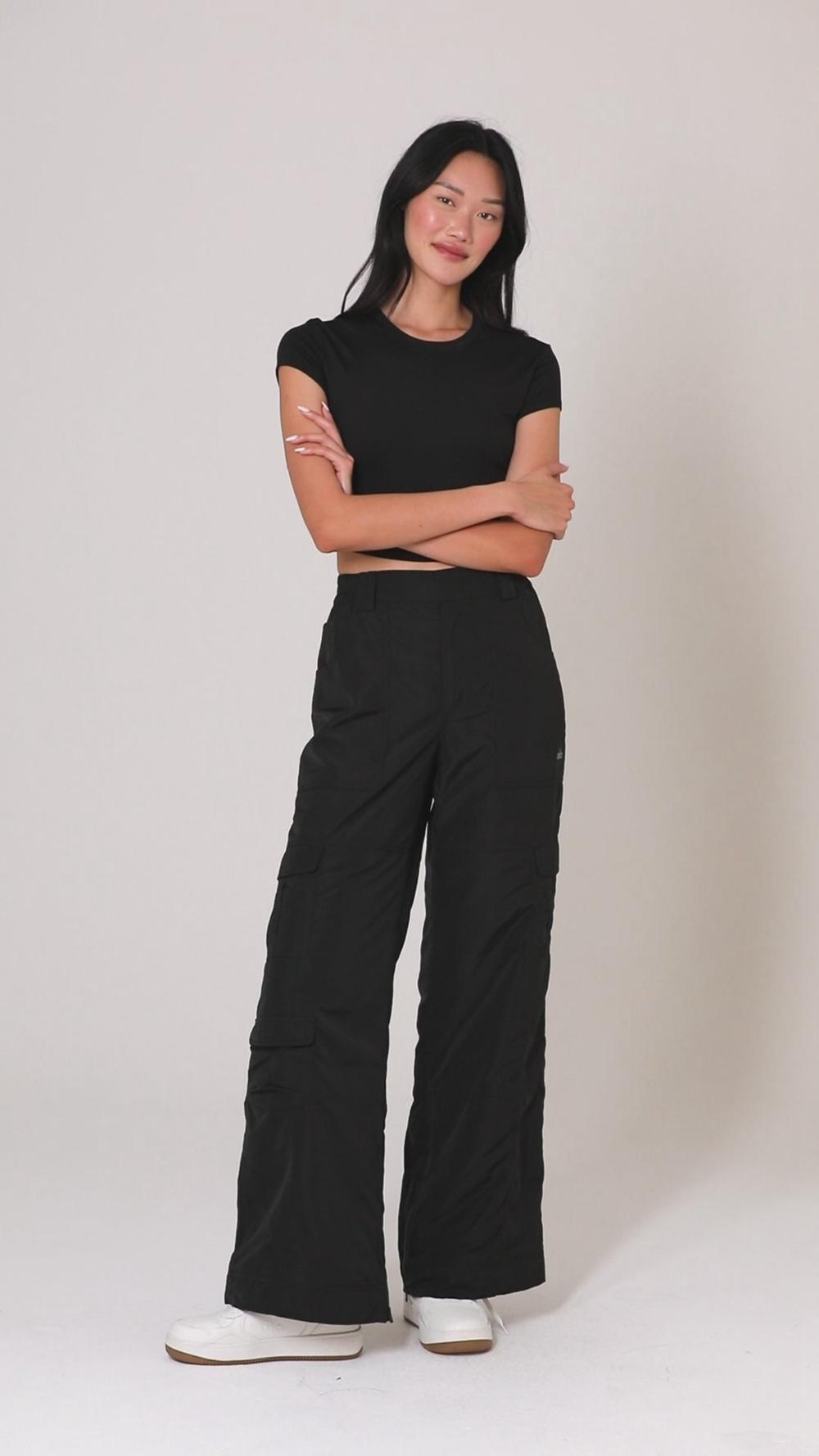 Pantalon Alo Yoga High-Waist Ski-Moto Mujer Fog | Chile  47308-ZYIT