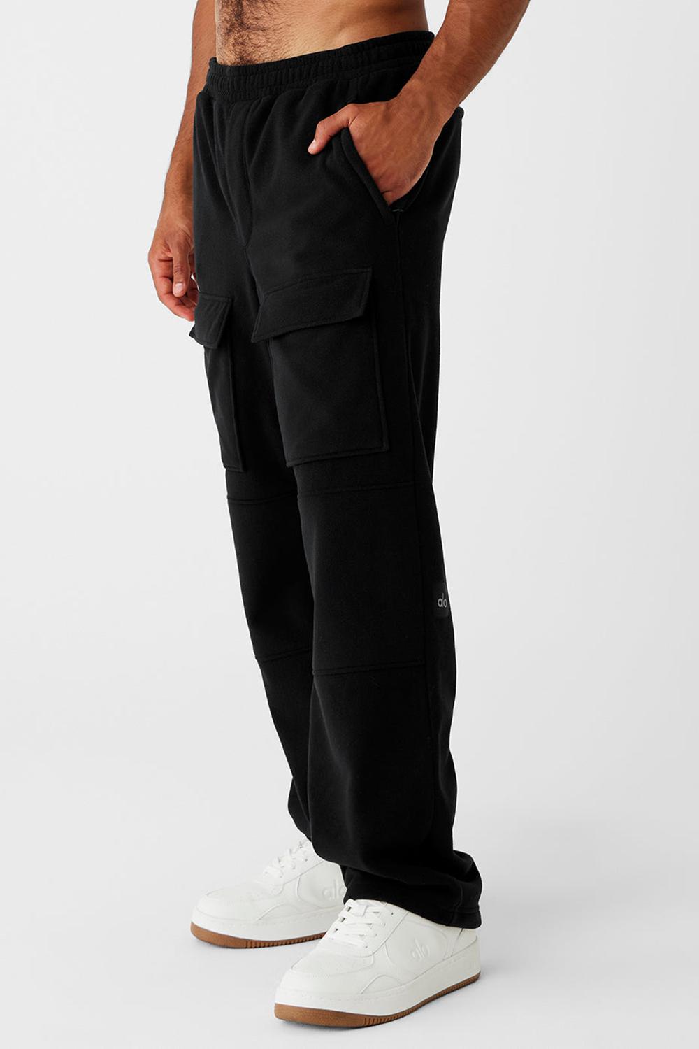 Pantalon Alo Yoga Polar Fleece Ridge Cargos Hombre Negras | Chile  81927-ESIV
