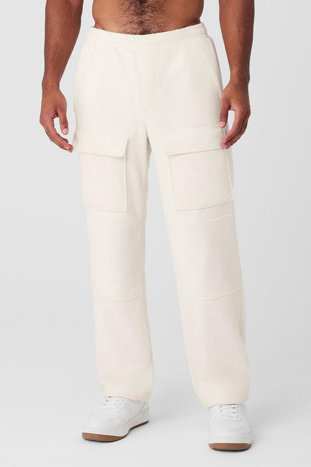 Pantalon Alo Yoga Polar Fleece Ridge Cargos Hombre Ivory | Chile  14376-DHXW