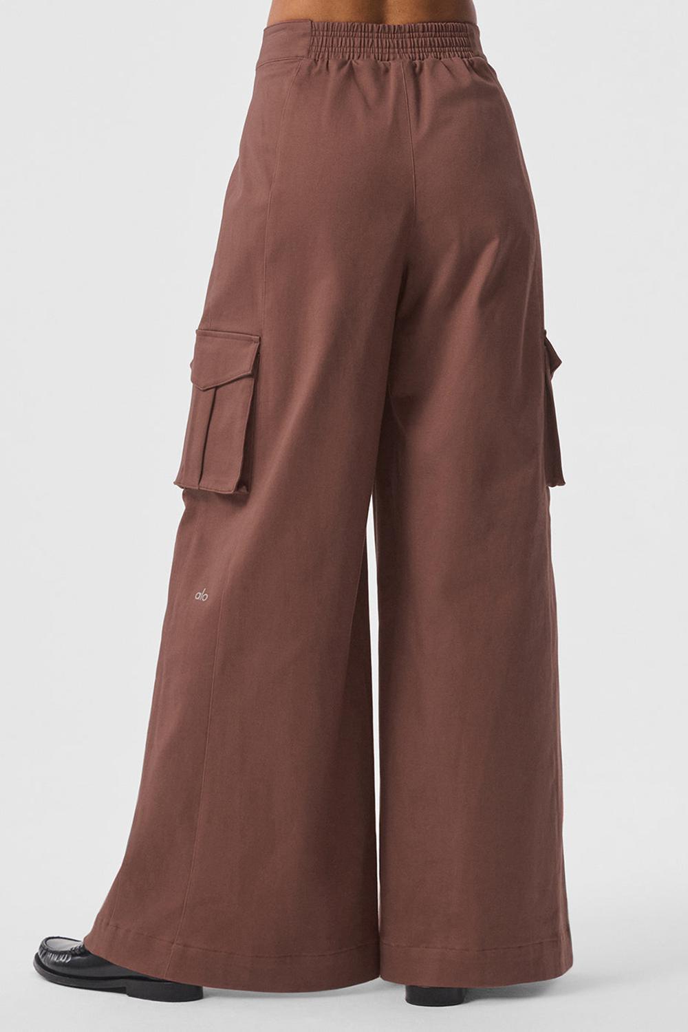 Pantalon Alo Yoga Show Off Cargo Wide Leg Mujer Chestnut | Chile  09365-KTUG