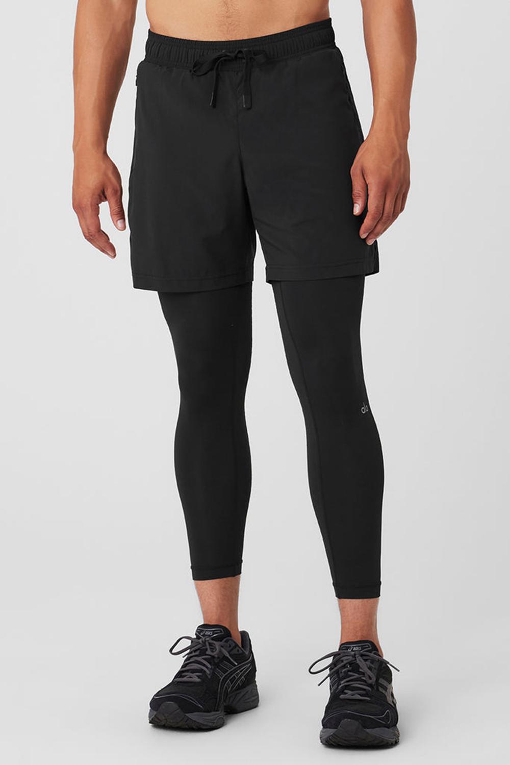 Pantalon Alo Yoga Stability 2-In-1 Hombre Negras Negras | Chile  71509-BDFS