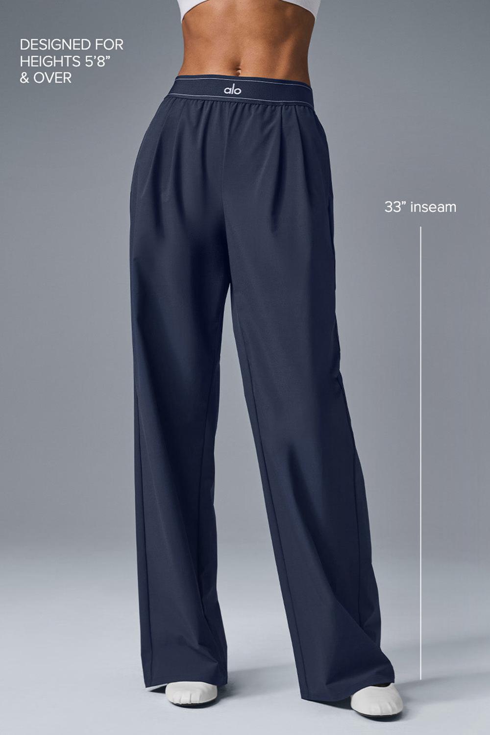 Pantalon Alo Yoga Suit Up (Long) Mujer Azul Marino | Chile  98602-TVBF