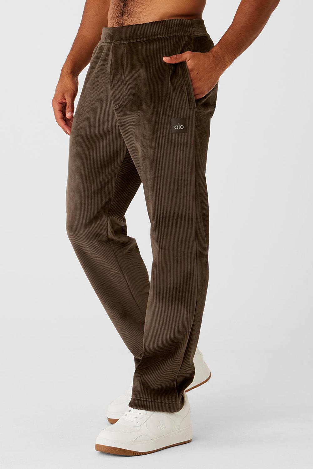 Pantalon Alo Yoga Velour Baller Hombre Espresso | Chile  02347-YSTV