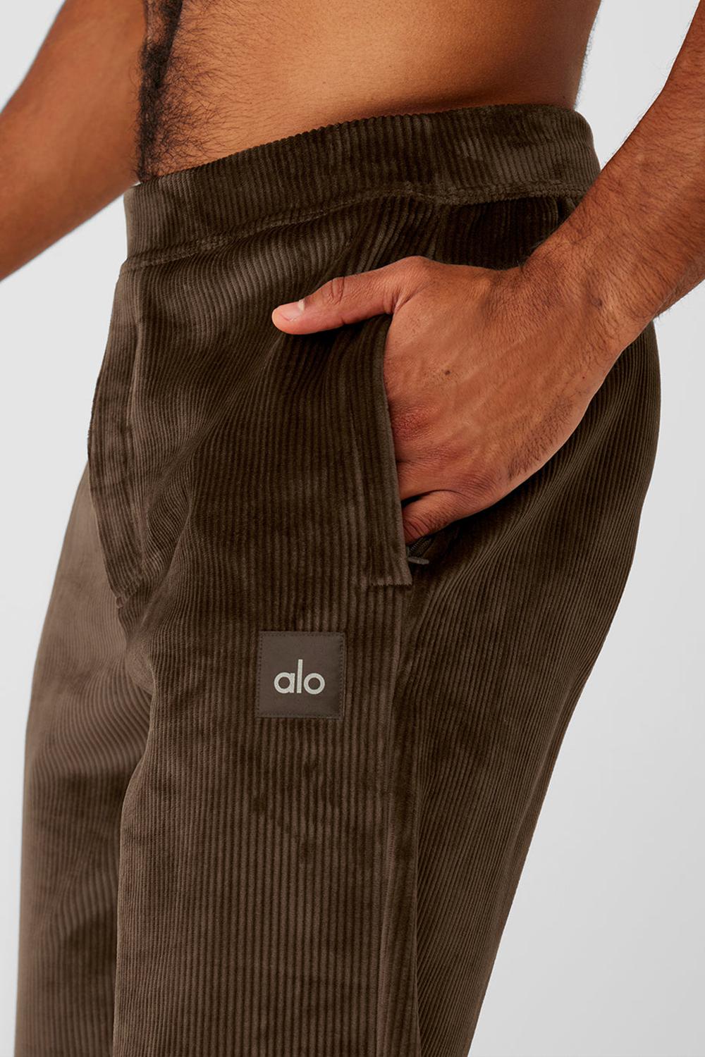 Pantalon Alo Yoga Velour Baller Hombre Espresso | Chile  02347-YSTV