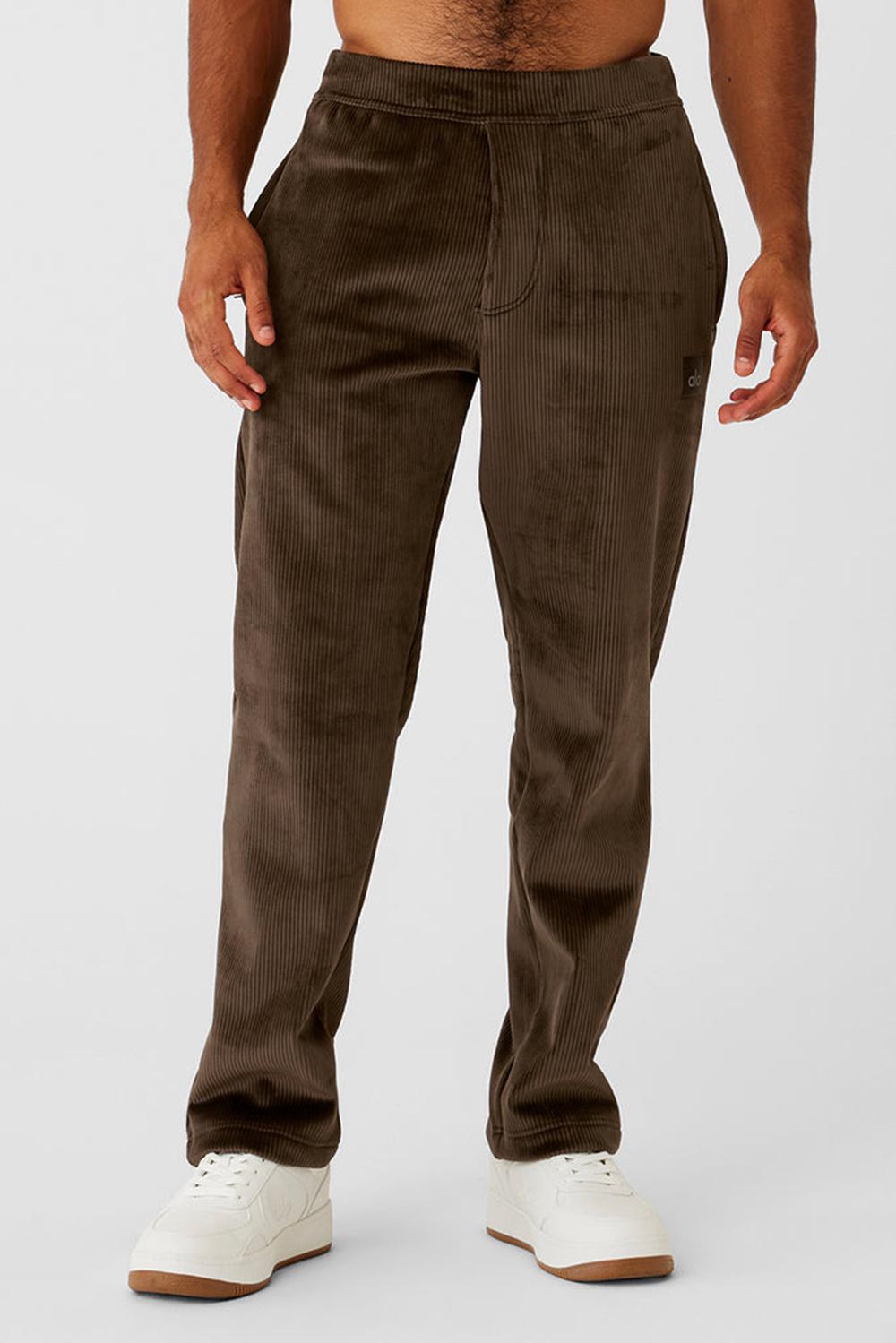 Pantalon Alo Yoga Velour Baller Hombre Espresso | Chile  02347-YSTV