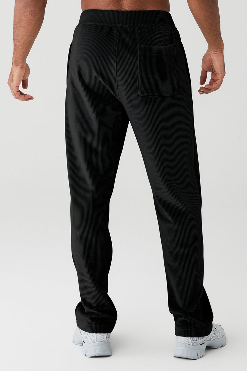 Pantalon Alo Yoga Velour Baller Hombre Negras | Chile  17283-XVIY