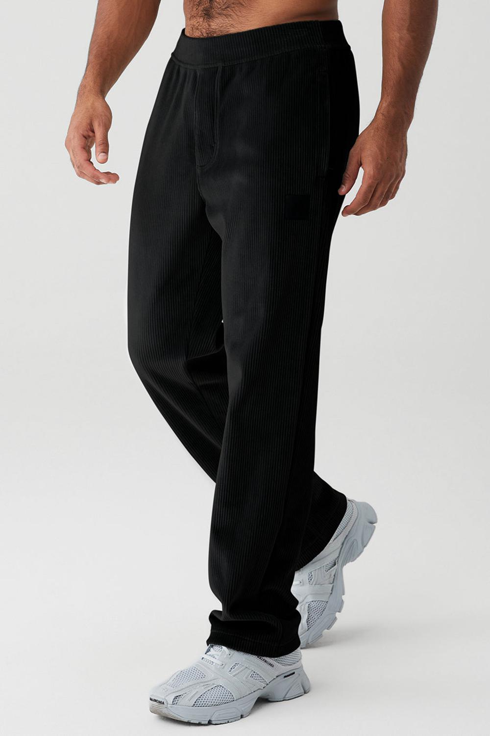 Pantalon Alo Yoga Velour Baller Hombre Negras | Chile  17283-XVIY