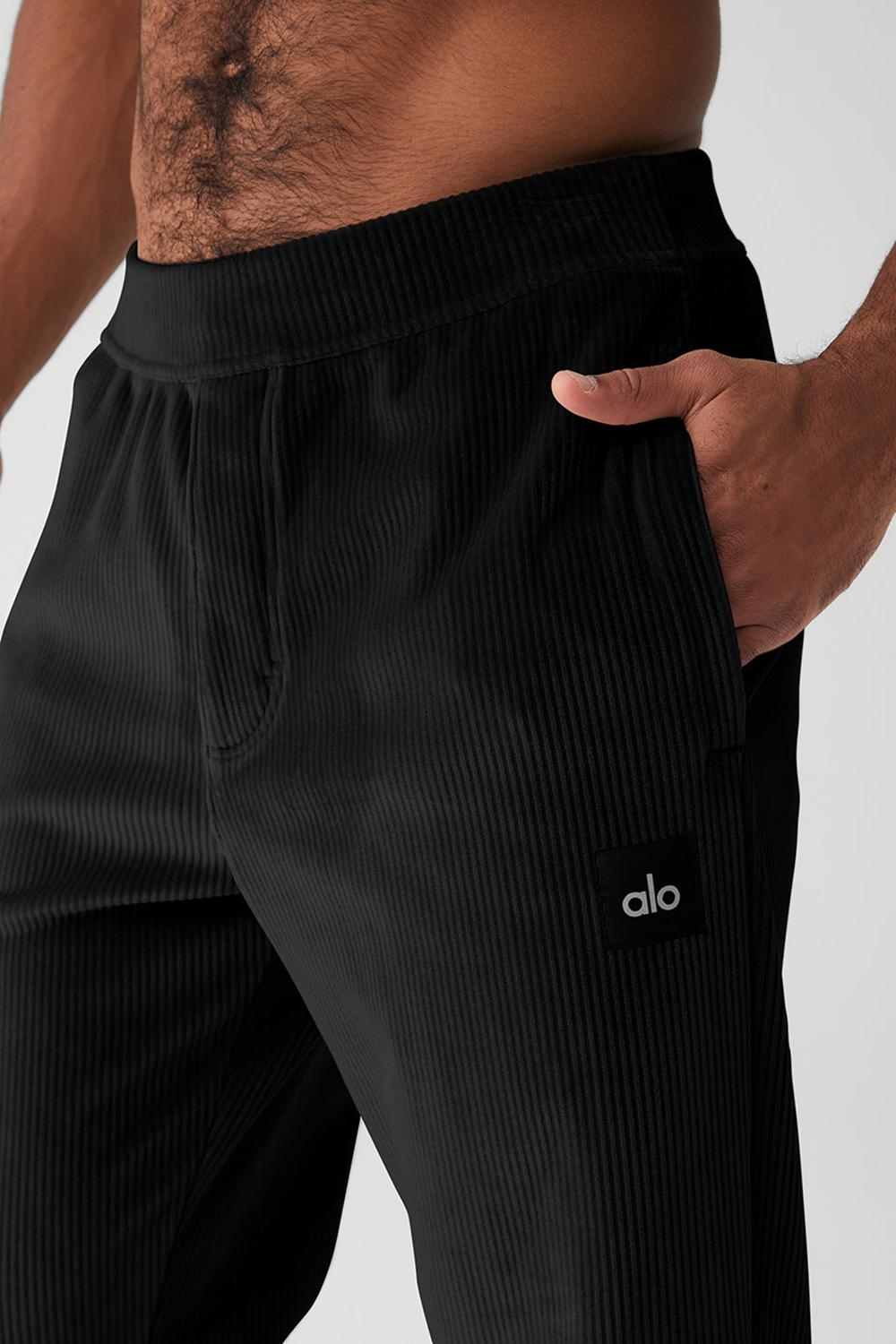Pantalon Alo Yoga Velour Baller Hombre Negras | Chile  17283-XVIY