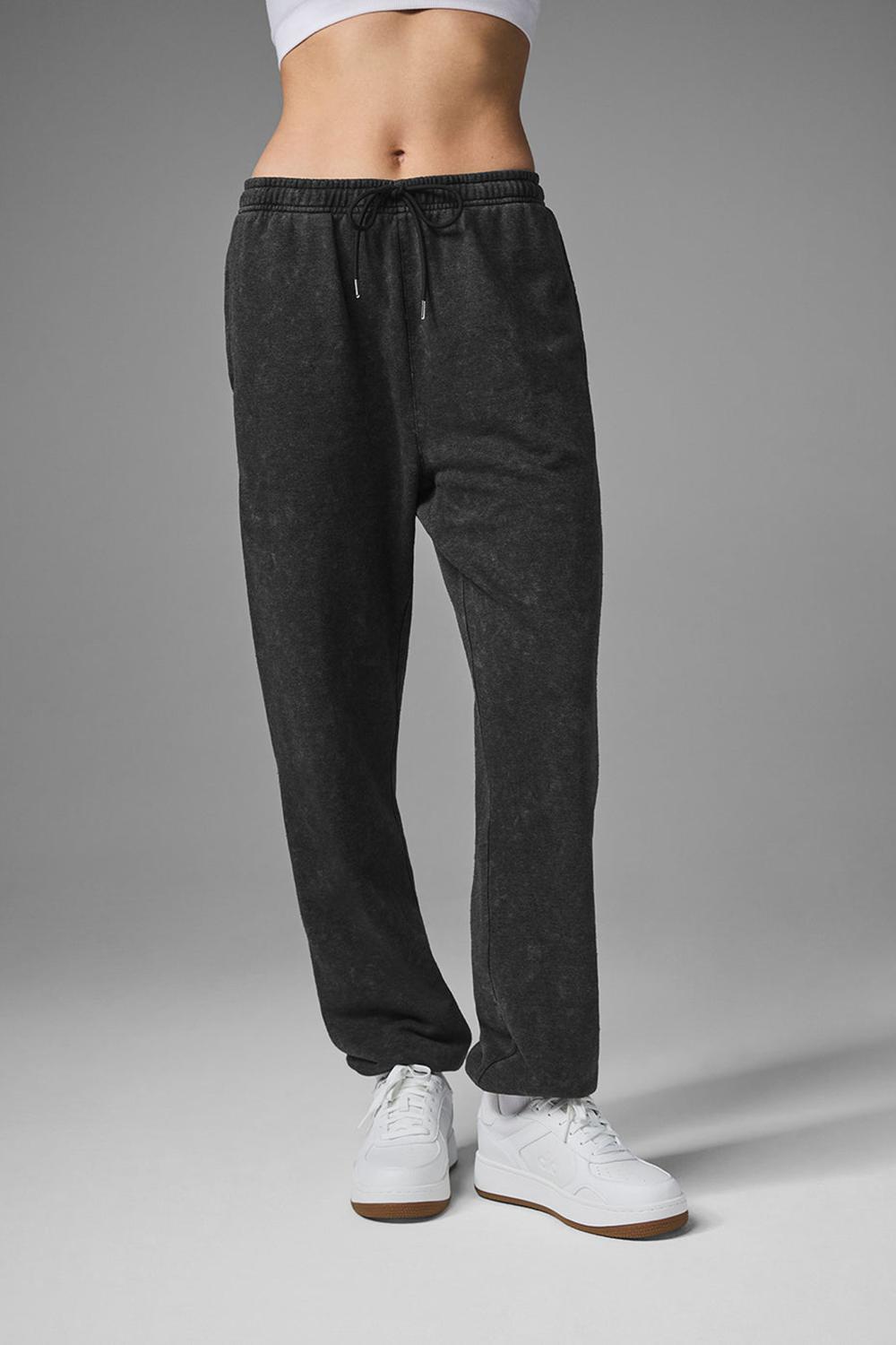Pantalon Deportivo Alo Yoga Chill Vintage Wash Mujer Negras Azules | Chile  98160-ZKDG