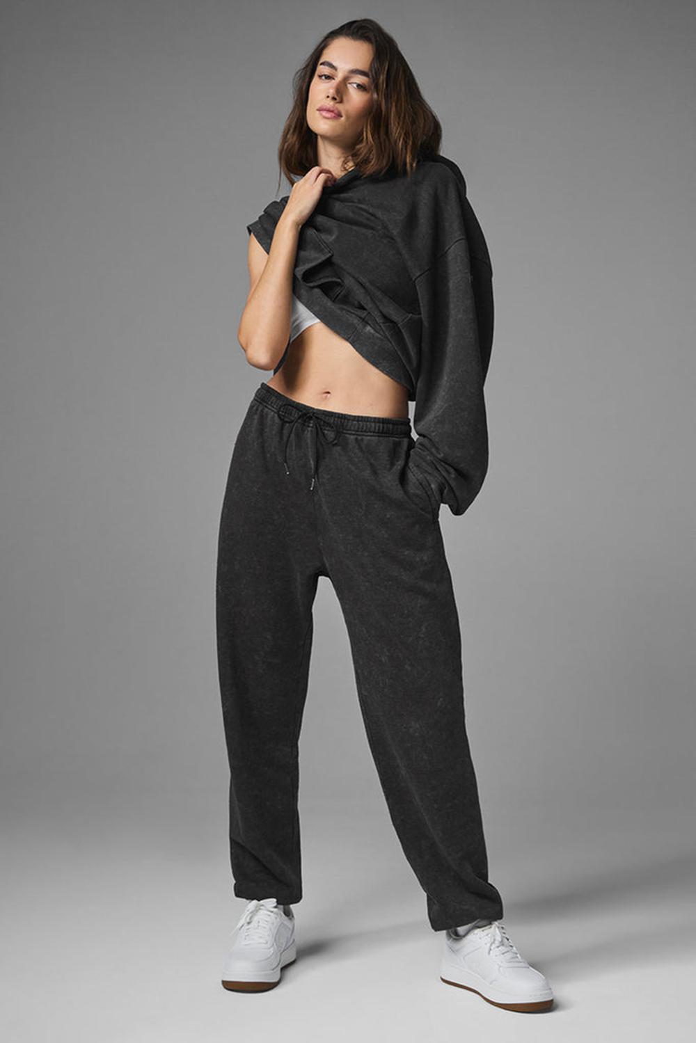 Pantalon Deportivo Alo Yoga Chill Vintage Wash Mujer Negras Azules | Chile  98160-ZKDG