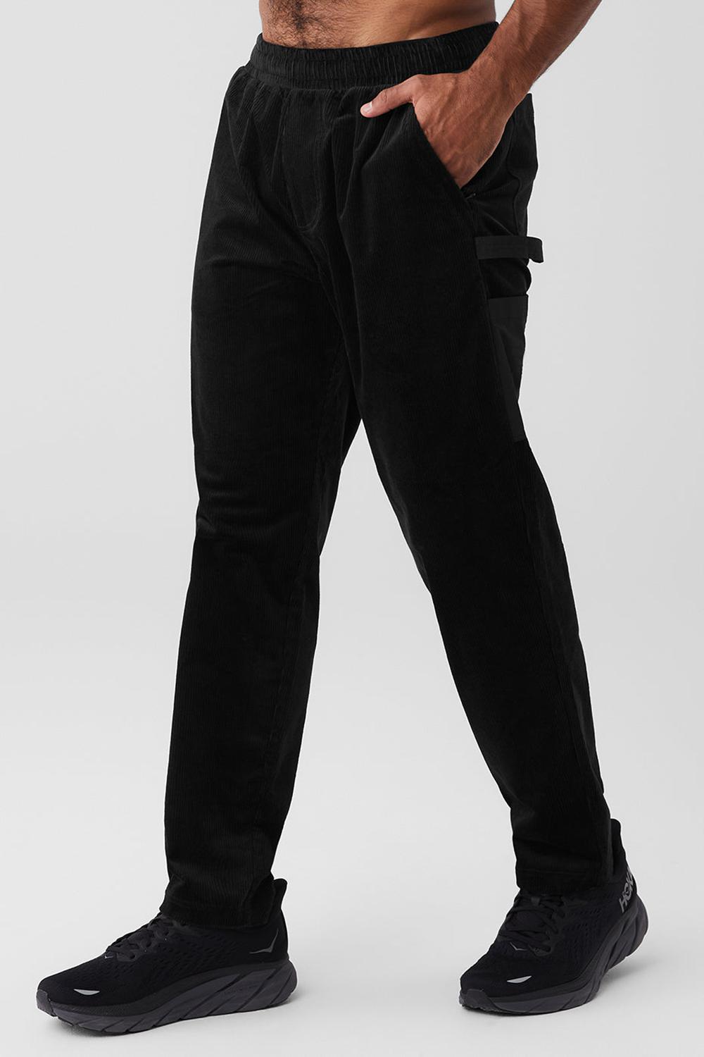 Pantalon Deportivo Alo Yoga Corduroy District Hombre Negras | Chile  12735-HNGA