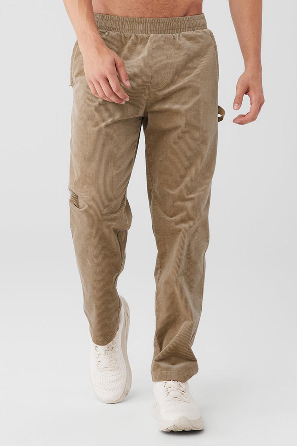 Pantalon Deportivo Alo Yoga Corduroy District Hombre Gravel | Chile  78450-UXZO