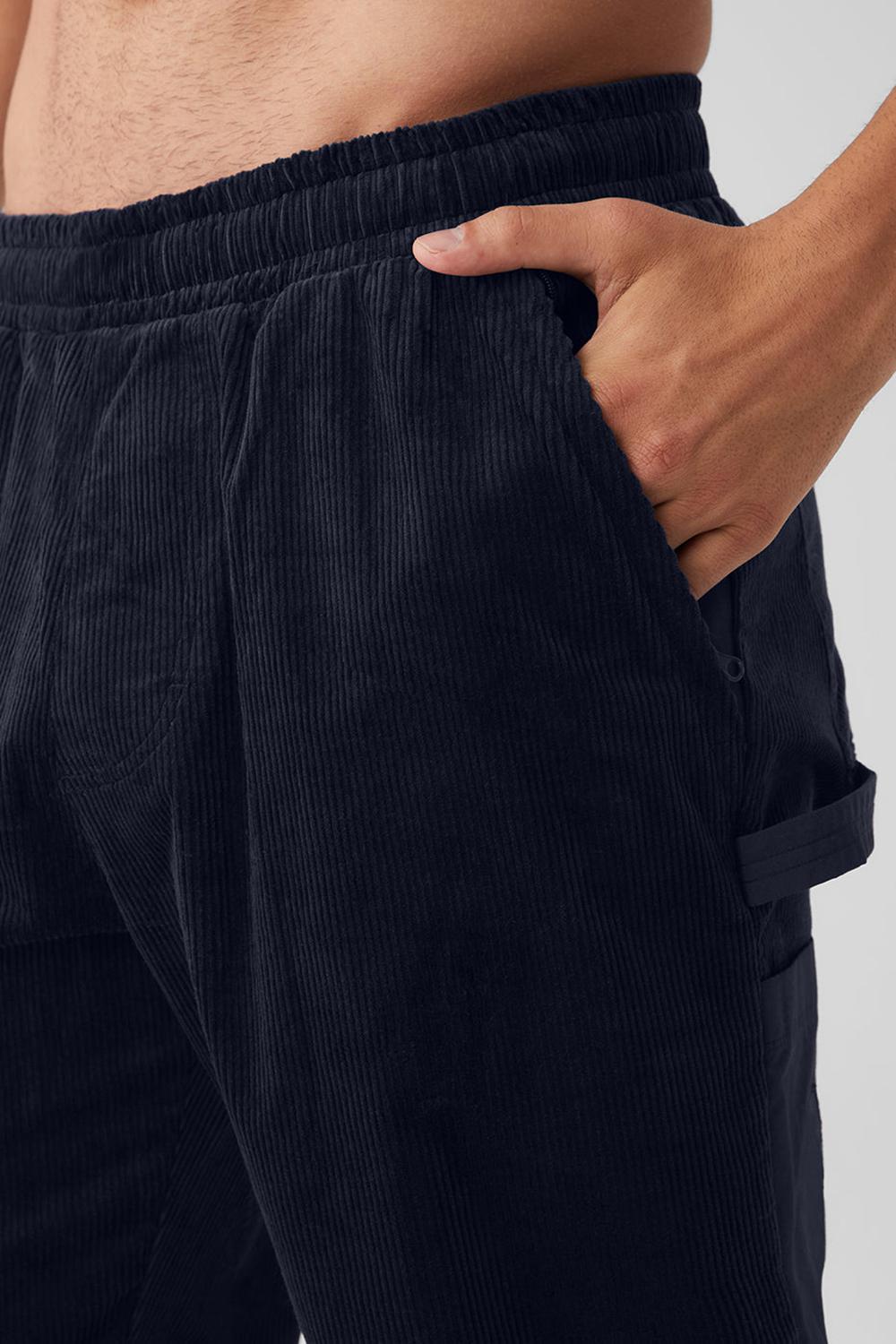 Pantalon Deportivo Alo Yoga Corduroy District Hombre Azul Marino | Chile  95042-QBCY