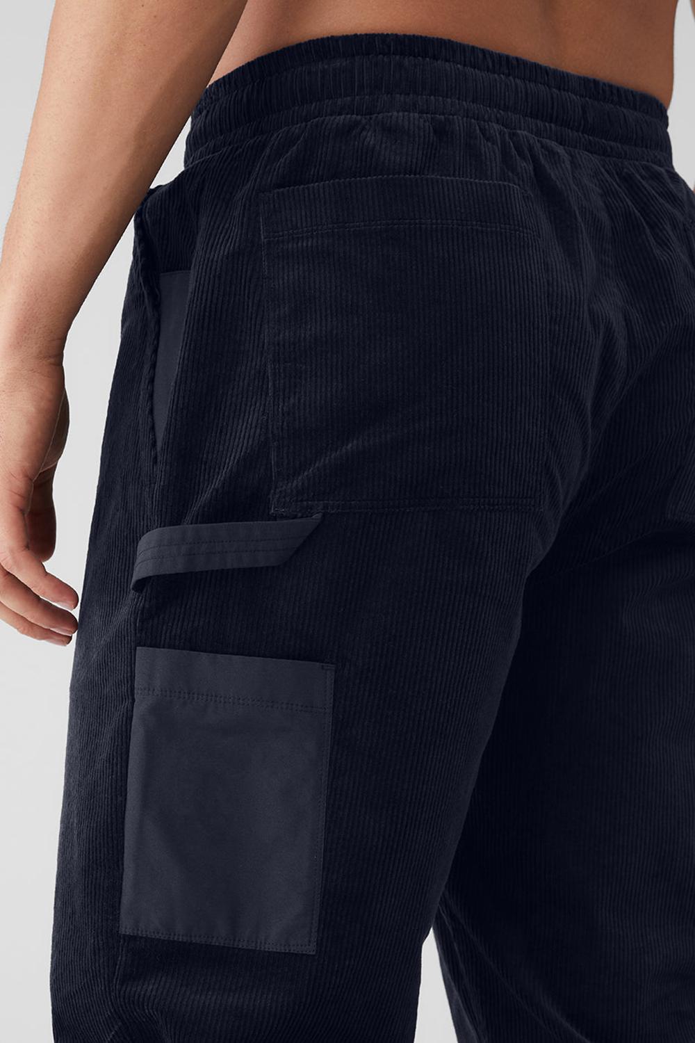 Pantalon Deportivo Alo Yoga Corduroy District Hombre Azul Marino | Chile  95042-QBCY