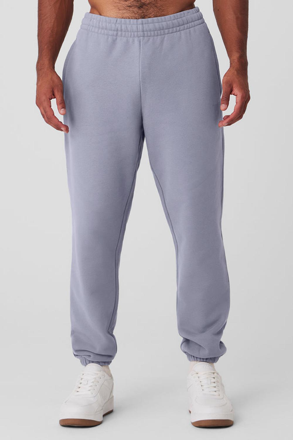 Pantalon Deportivo Alo Yoga Cuffed Renown Heavy Weight Hombre Fog | Chile  60817-TLSB