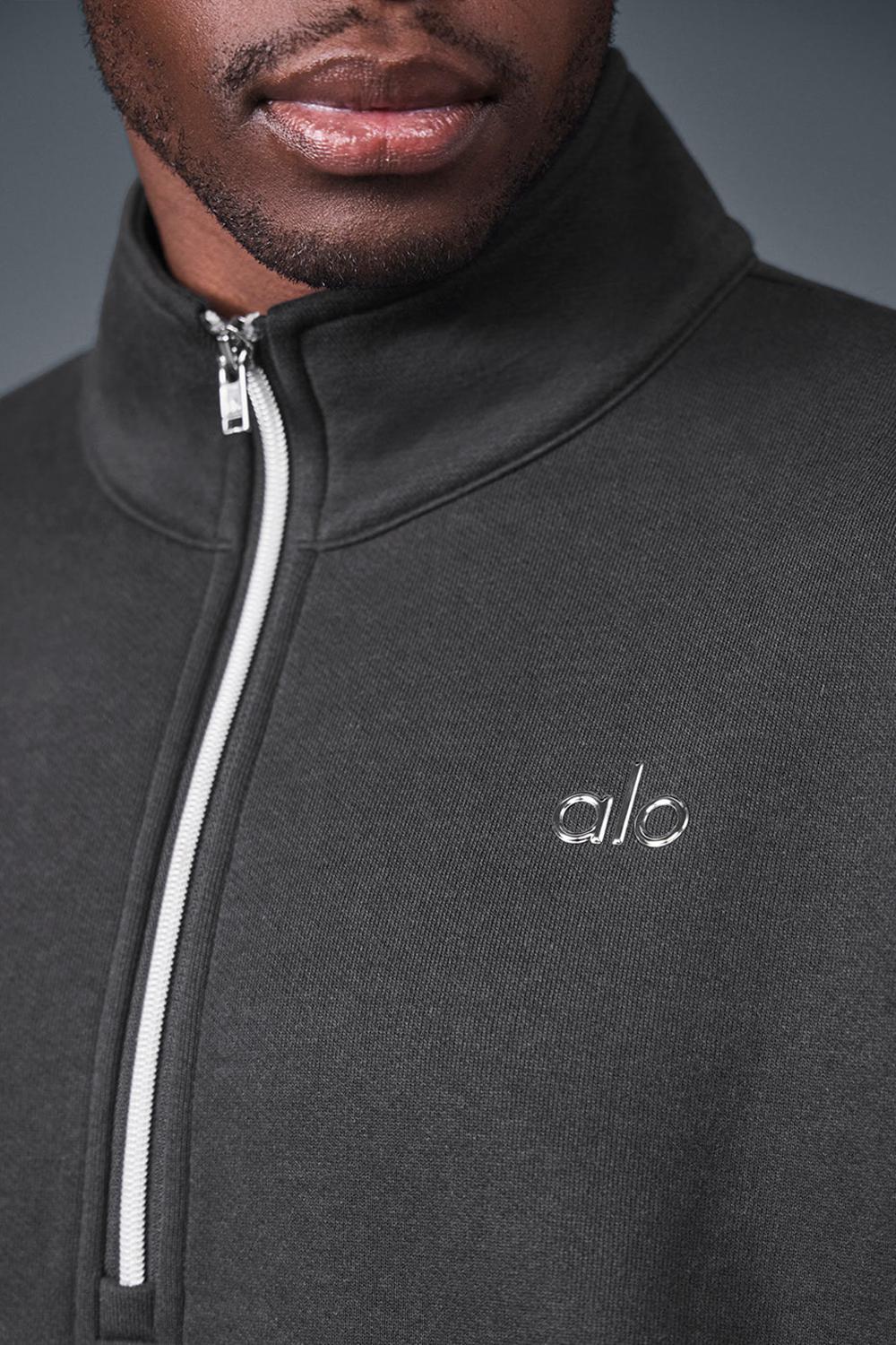 Pullover Alo Yoga Accolade 1/4 Zip Hombre Anthracite | Chile  52379-OSKD