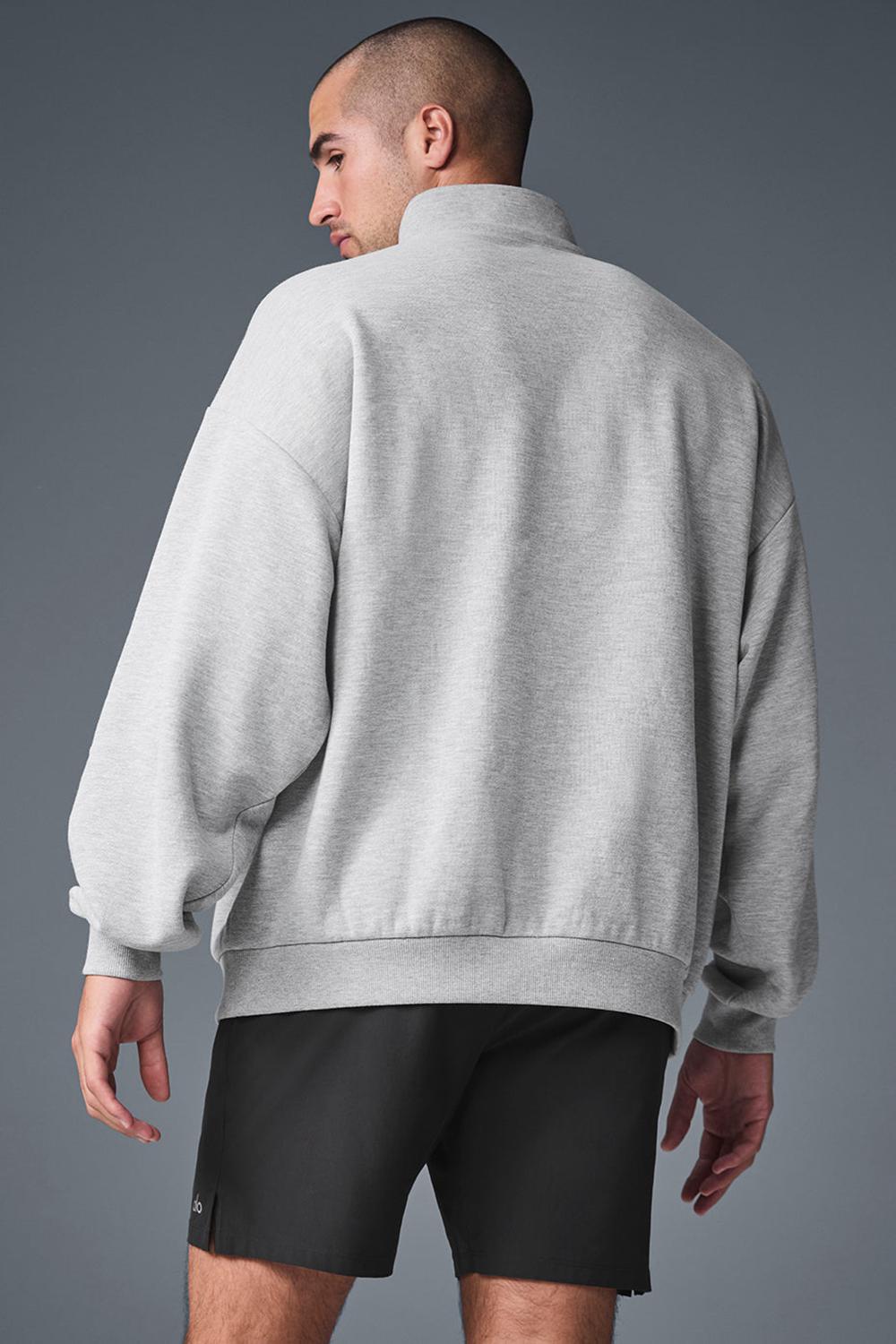 Pullover Alo Yoga Accolade 1/4 Zip Hombre Gris | Chile  86924-MPOX