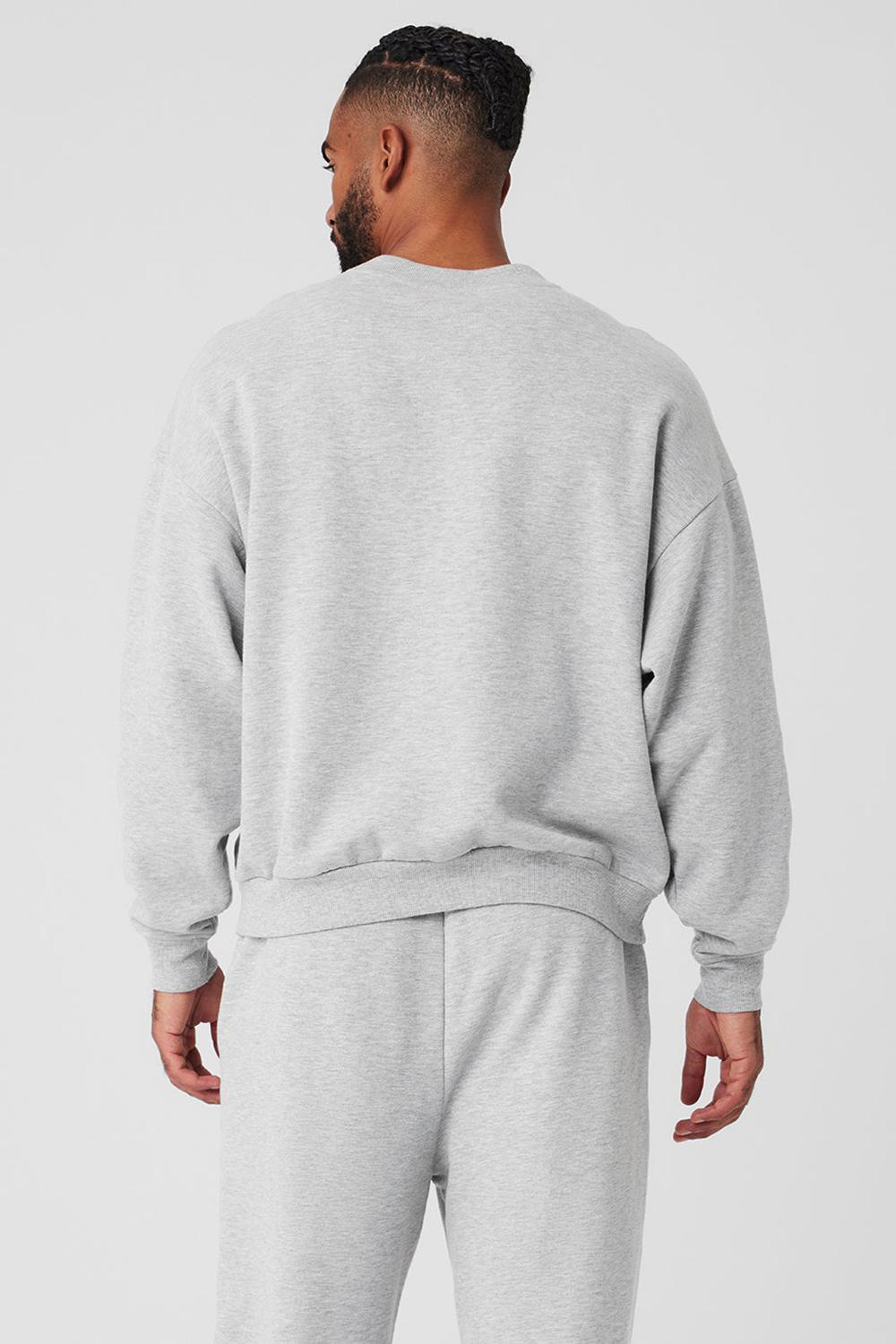 Pullover Alo Yoga Accolade Crew Neck Hombre Gris | Chile  67051-LFHV