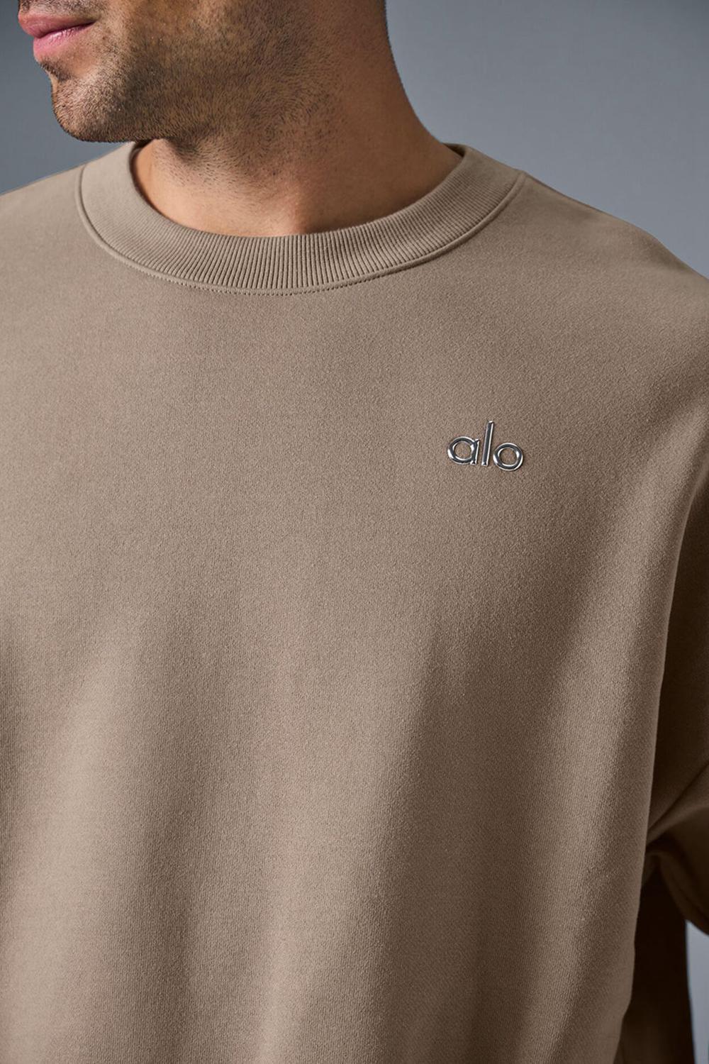 Pullover Alo Yoga Accolade Crew Neck Hombre Gravel | Chile  01274-NZAP