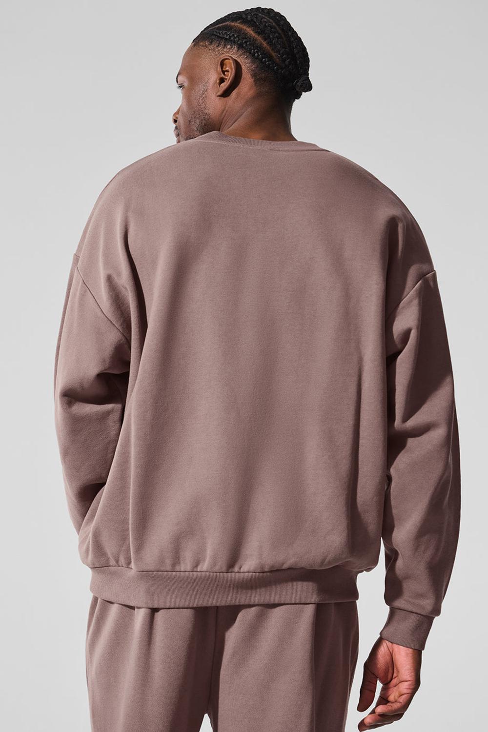 Pullover Alo Yoga Accolade Crew Neck Hombre Mushroom | Chile  53169-LHAB