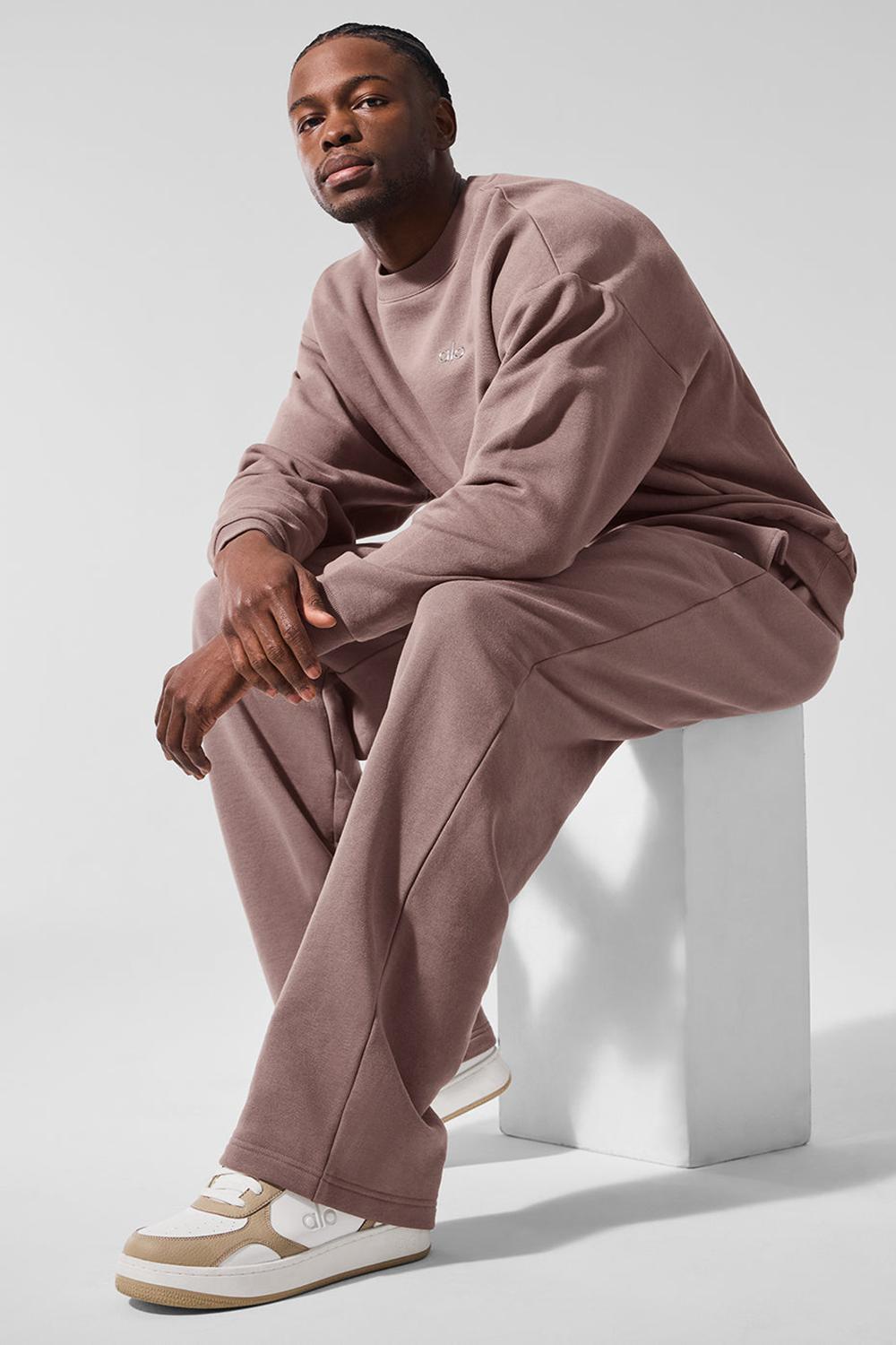 Pullover Alo Yoga Accolade Crew Neck Hombre Mushroom | Chile  53169-LHAB
