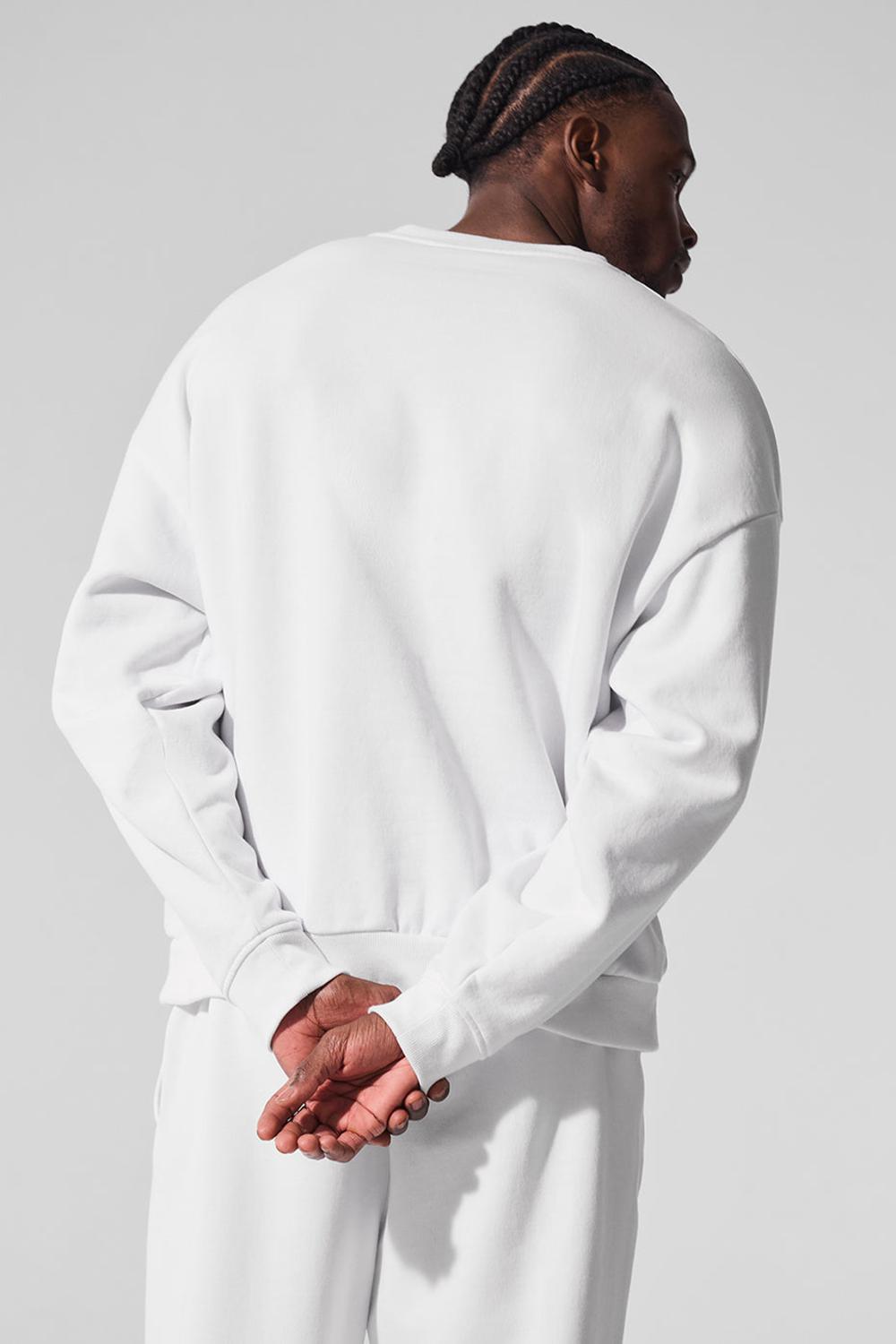 Pullover Alo Yoga Accolade Crew Neck Hombre Blancas | Chile  70938-WUHL